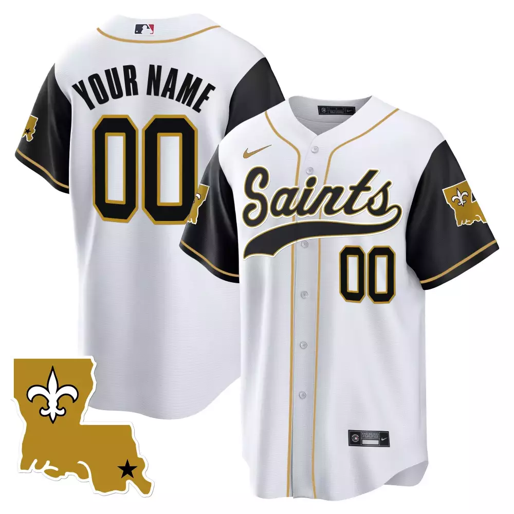 custom saints jersey white black all stitched vapor 2023 men s quality edition