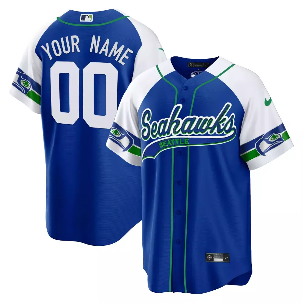 custom seattle seahawks blue jersey all stitched vapor nfl fan apparel