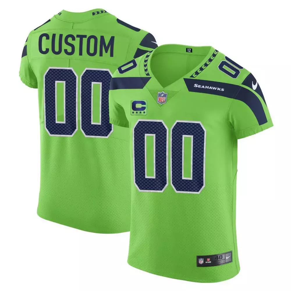 custom seattle seahawks blue jersey all stitched vapor nfl fan apparel