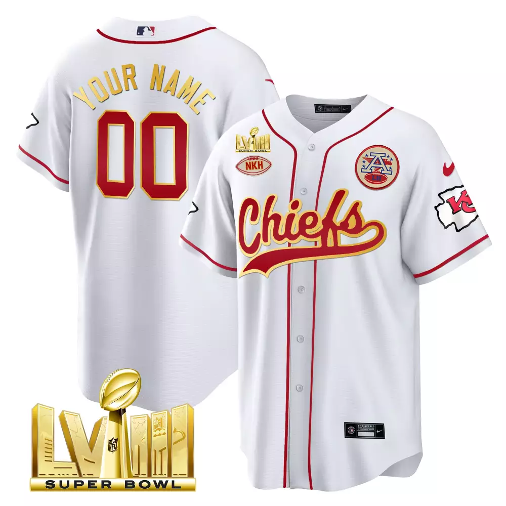 custom black chiefs super bowl lviii jersey all stitched vapor men s