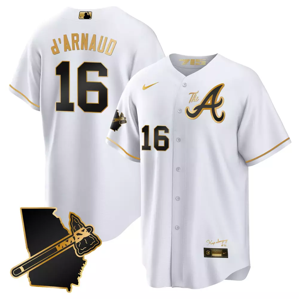 d arnaud 16 atlanta braves white 2024 spring training all stitched vapor jersey