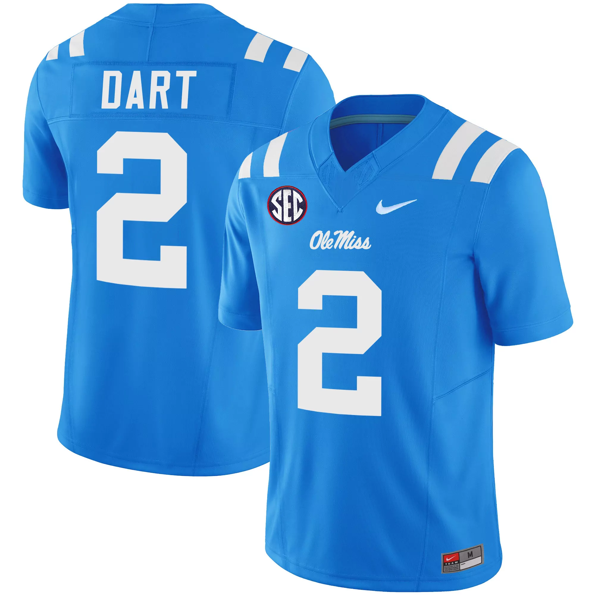 dart 2 ole miss rebels 2023 blue all stitched vapor limited jersey