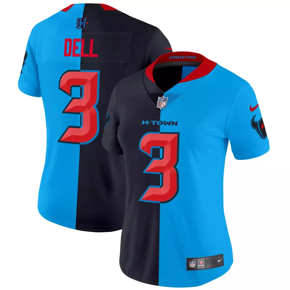dell 3 houston texans 2024 women s red vapor limited jersey with texas patch