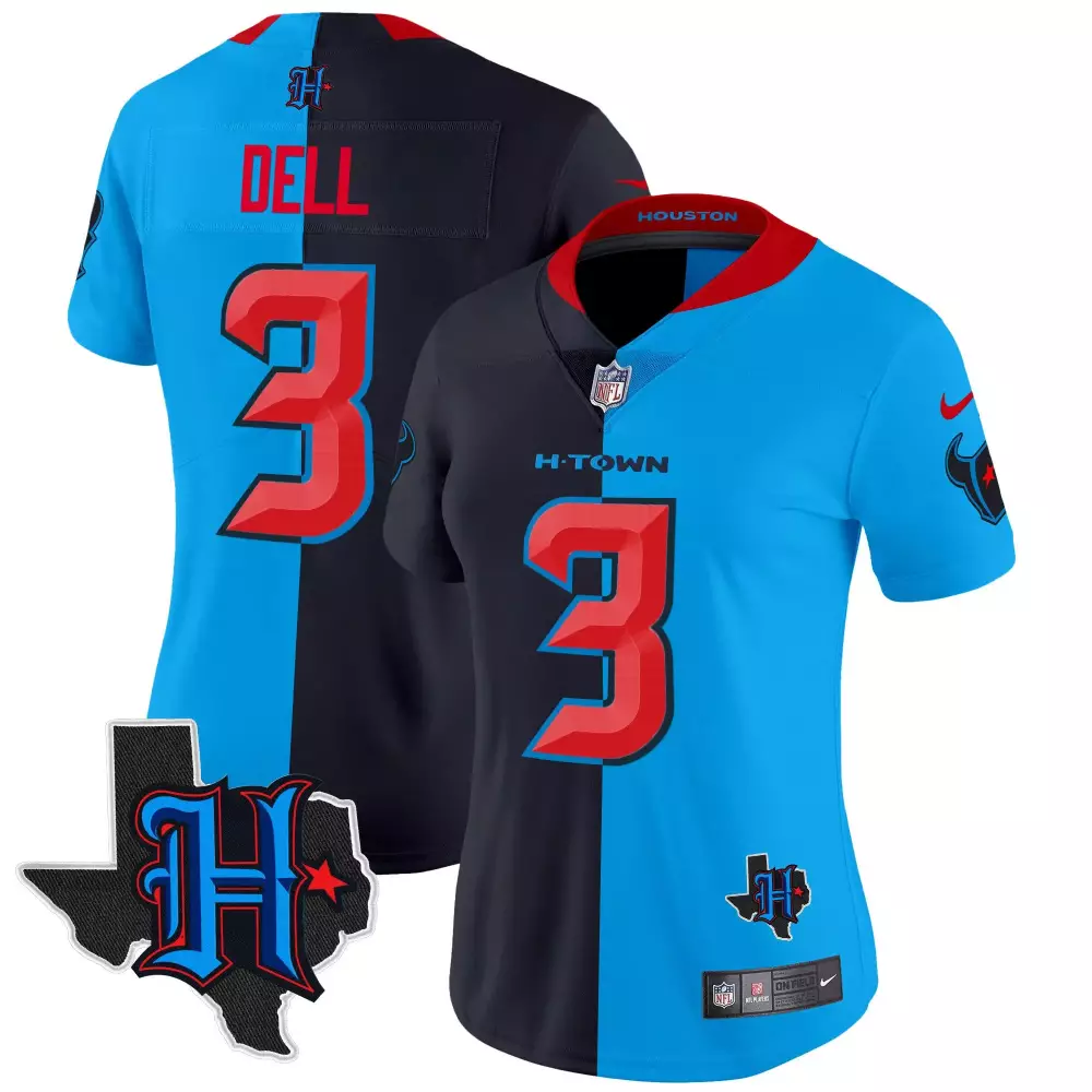 dell 3 houston texans 2024 women s red vapor limited jersey with texas patch