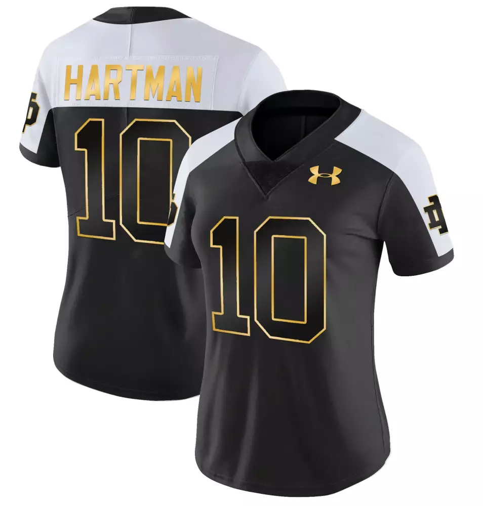 hartman 10 notre dame fighting irish women s black all stitched vapor limited jersey