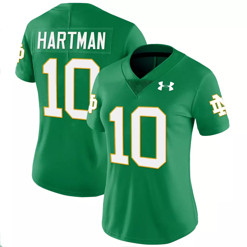 hartman 10 notre dame fighting irish women s black all stitched vapor limited jersey