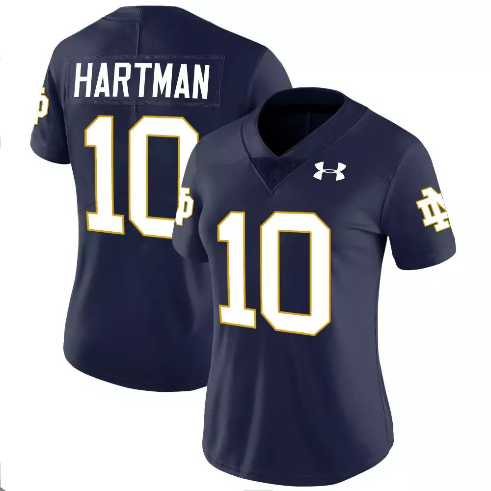 hartman 10 notre dame fighting irish women s black all stitched vapor limited jersey