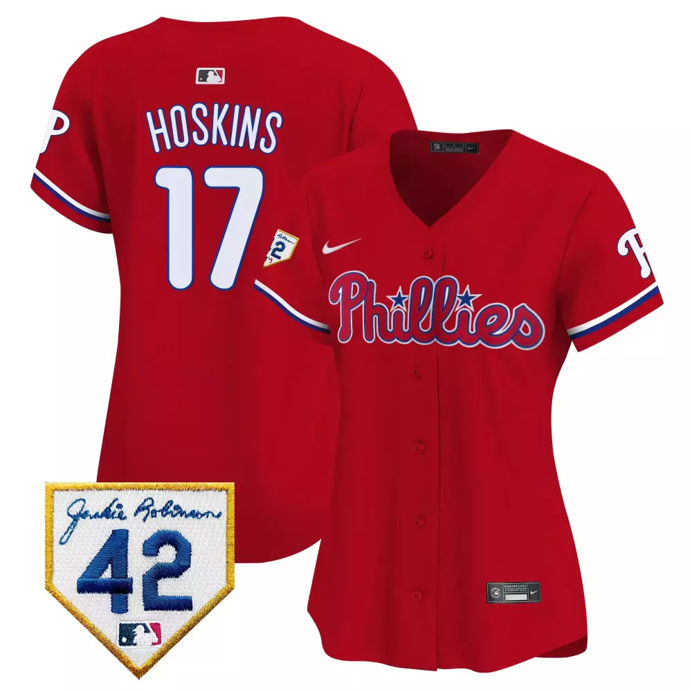 Hoskins 17 Philadelphia Phillies 2024 Red Independence Day All Stitched Vapor Jersey | Celebrate in Style | For Men, Women & Youth
