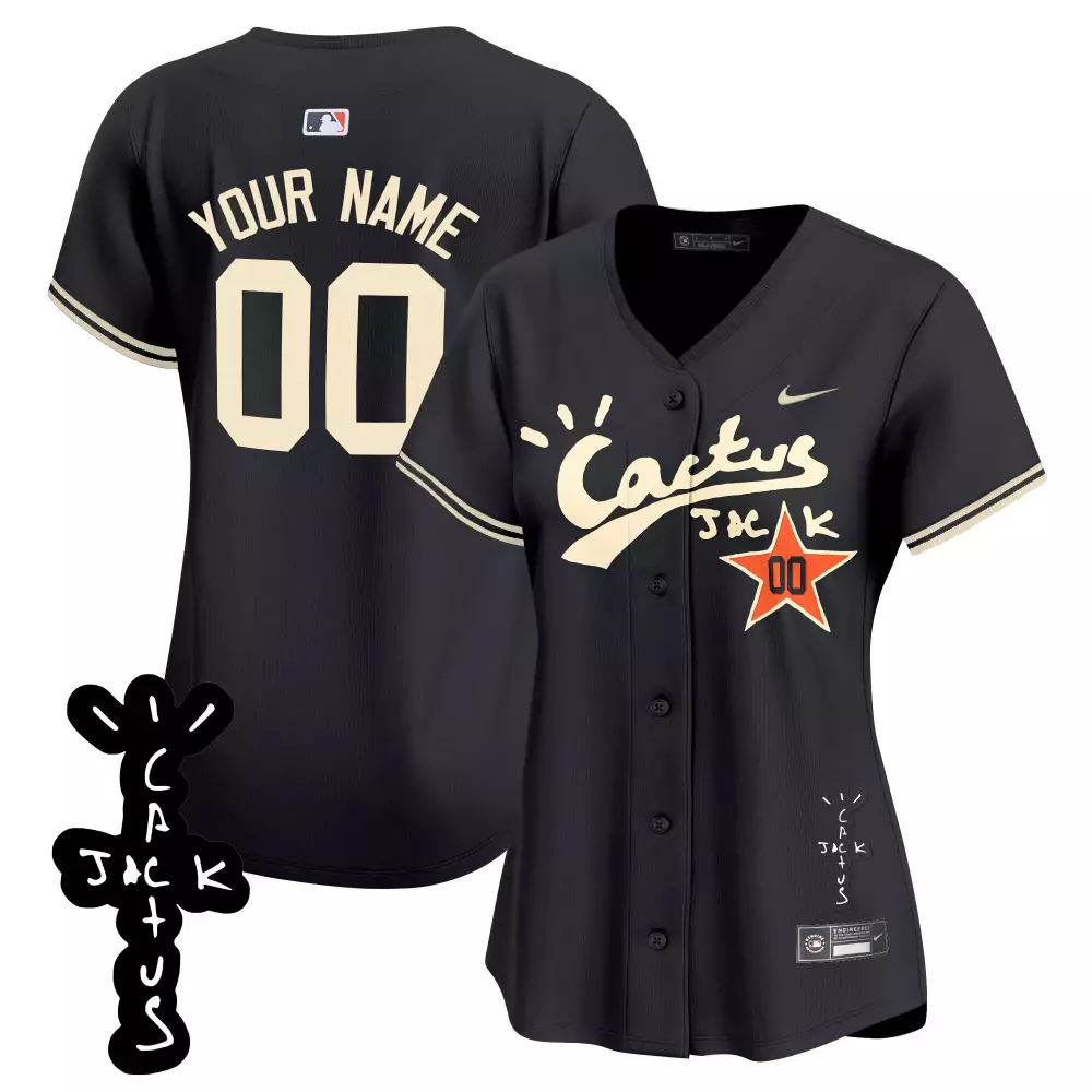 houston astros black cactus jack vapor premier limited custom jersey 2023 all stitched