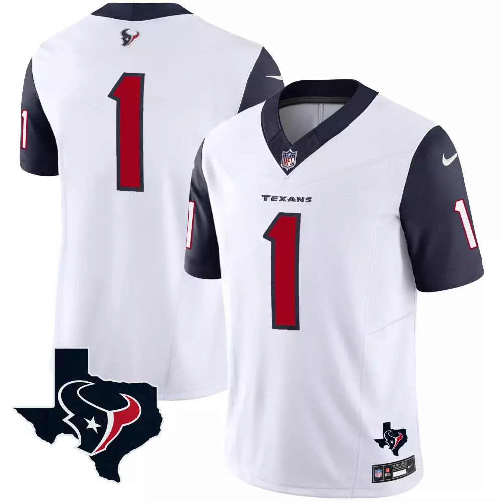 Houston Texans White Stitched Hoodie | Custom Name Patch 2023 Unisex Style | Fan Gear for Men, Women & Youth