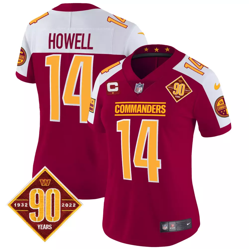 Howell 14 Washington Commanders 2023 Stitched Vapor Jersey | White | For Men, Women & Youth
