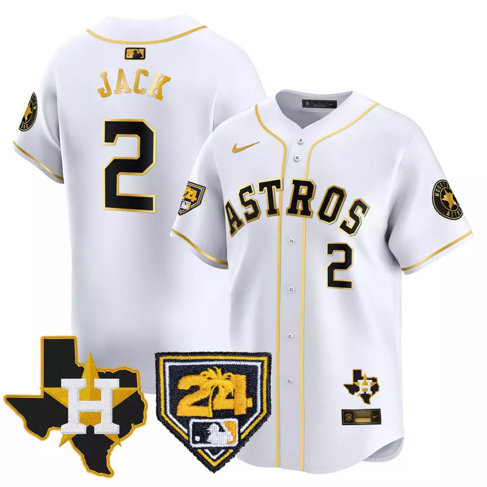 jack 2 houston astros white all stitched vapor jersey 2024 limited edition with patches