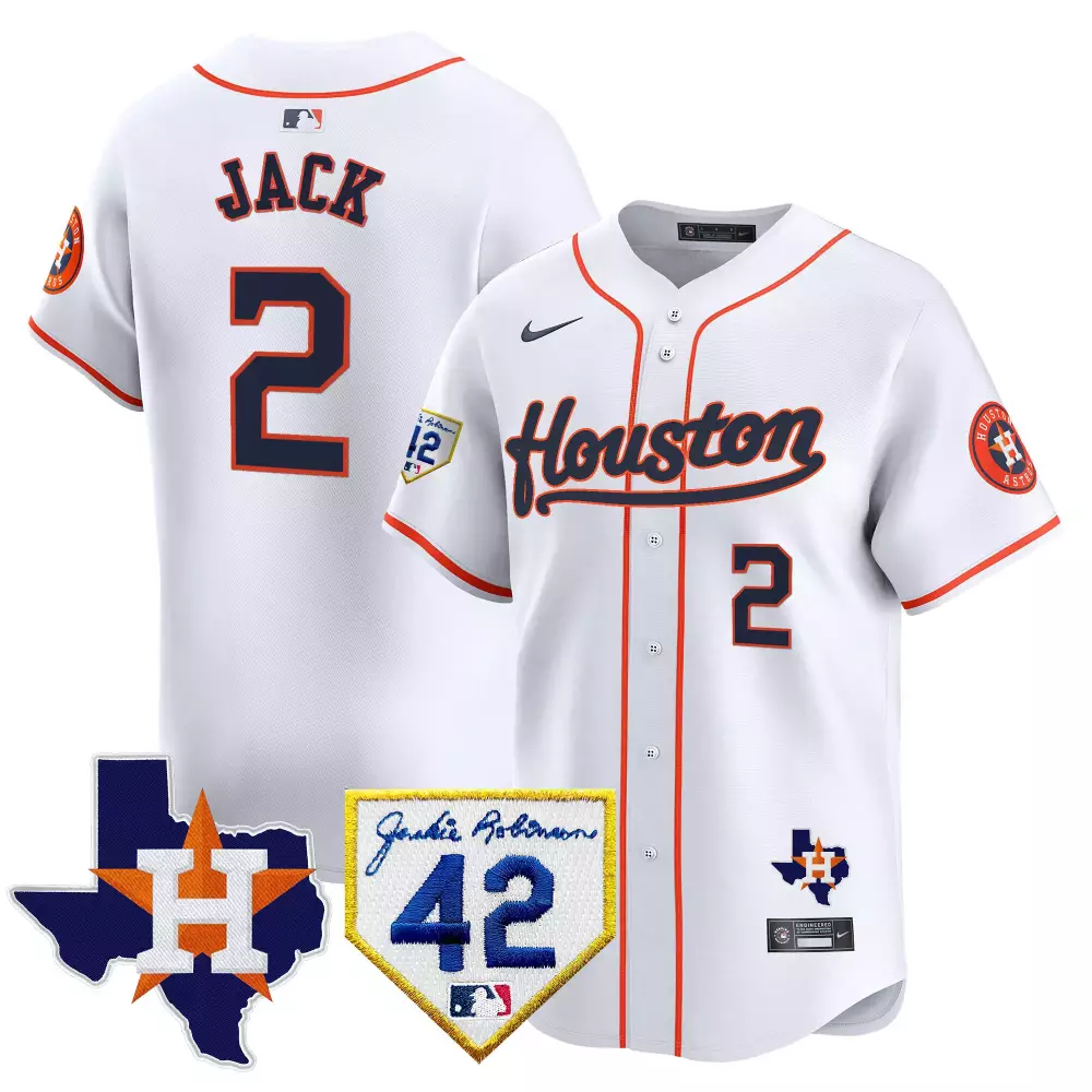 jack 2 houston astros white all stitched vapor jersey 2024 limited edition with patches