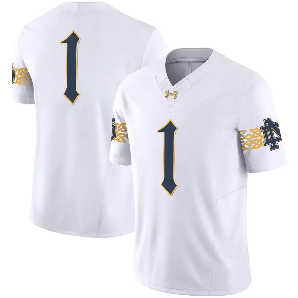jack kiser 1 notre dame fighting irish 2024 white all stitched vapor limited jersey