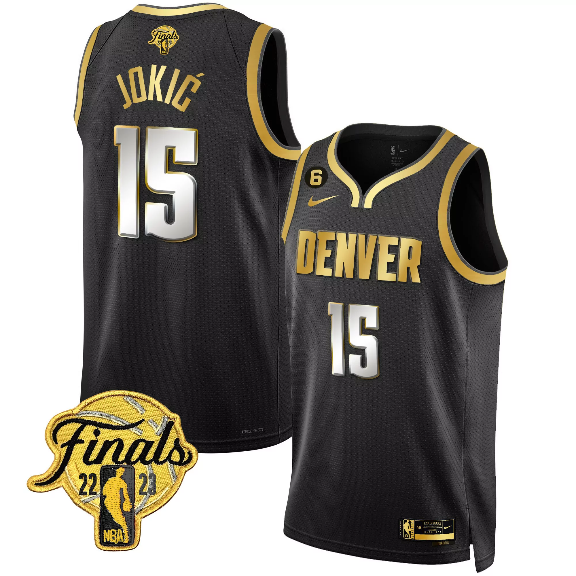 joki 15 denver nuggets 2022 men s all stitched vapor jersey finals edition white