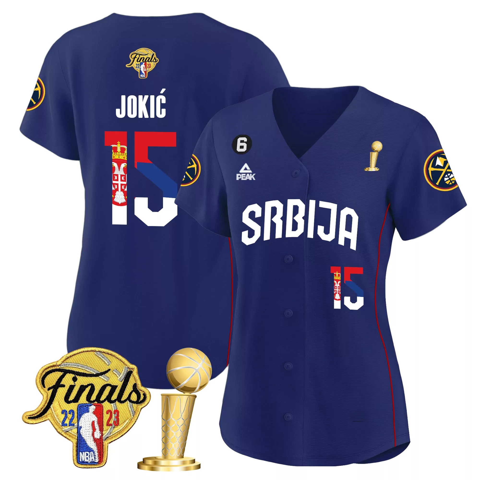 joki 15 denver nuggets blue jersey all stitched finals 2023 name patch men s style