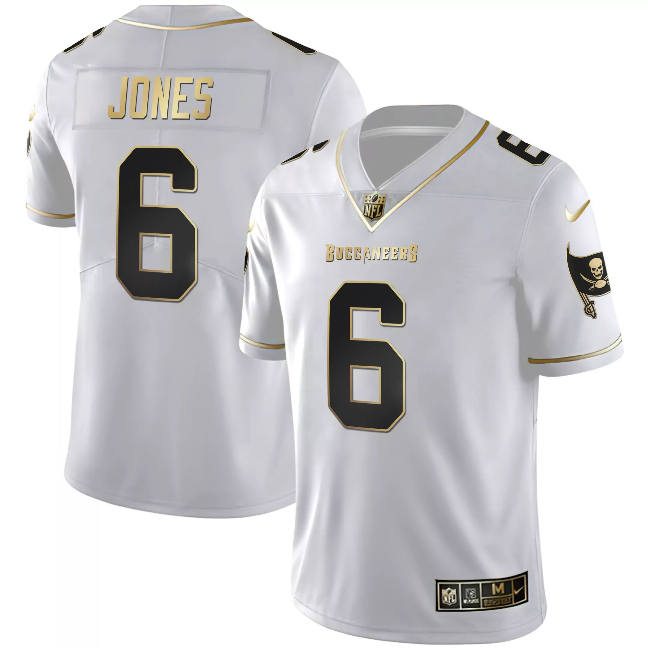 jones 6 tampa bay buccaneers white all stitched vapor jersey 2023 women s