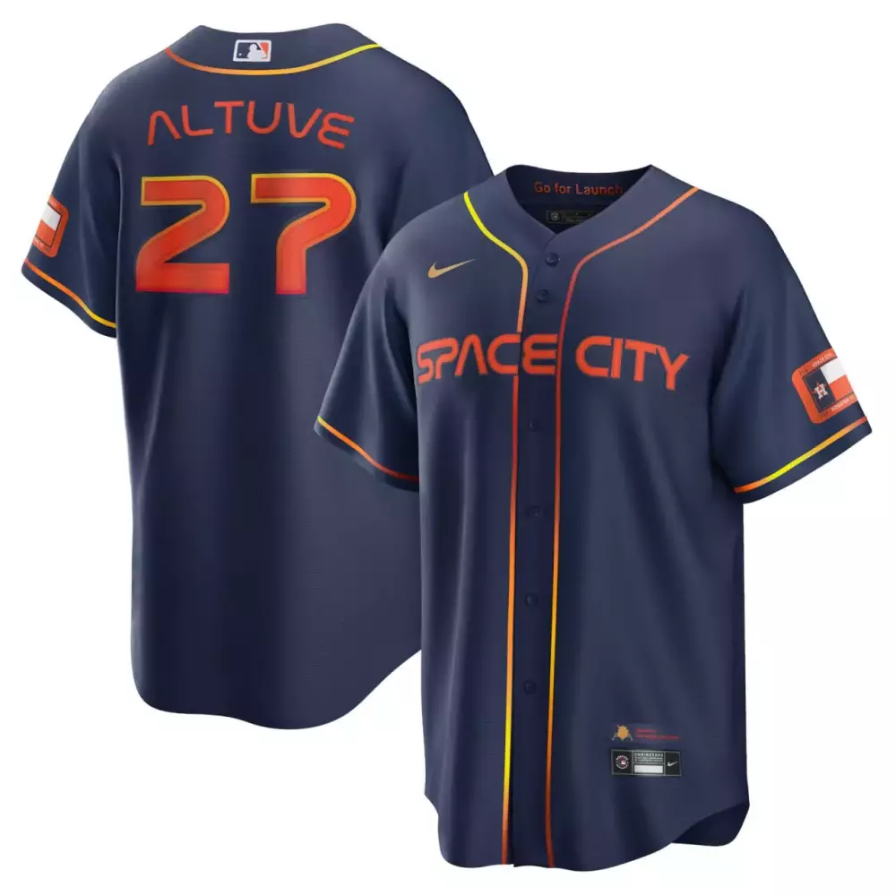 Jose Altuve 27 Houston Astros Navy Star Wars All Stitched Jersey | 2023 Name Patch | Limited Edition Fan Gear | For Men, Women & Youth