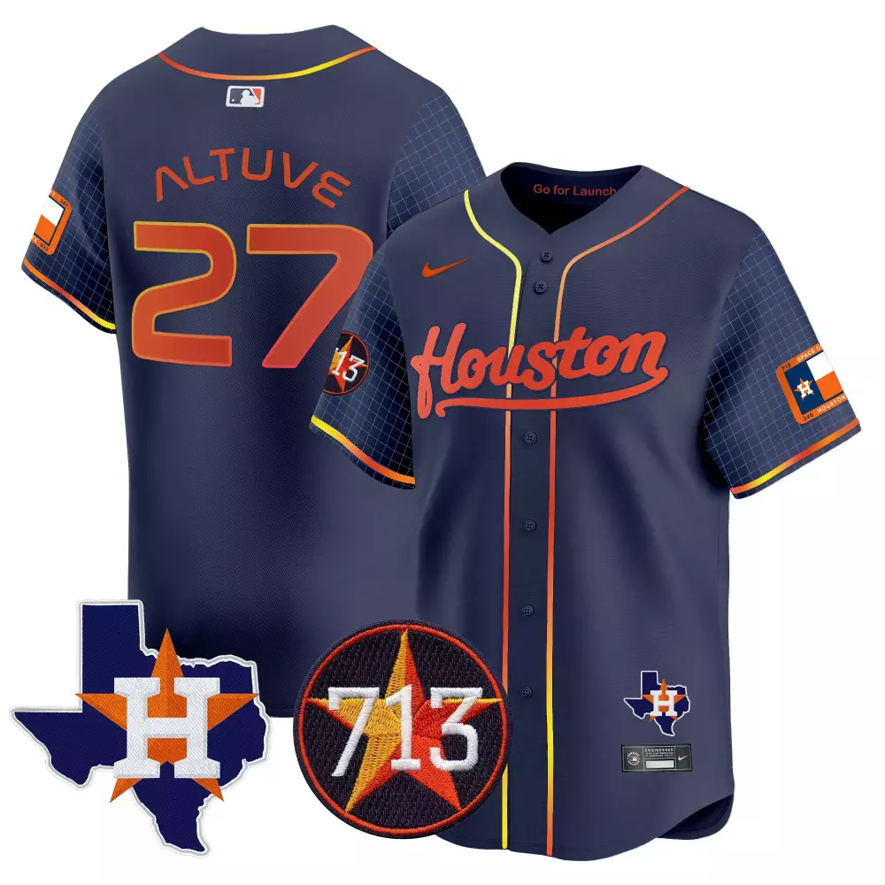 Jose Altuve 27 Houston Astros Navy Star Wars All Stitched Jersey | 2023 Name Patch | Limited Edition Fan Gear | For Men, Women & Youth