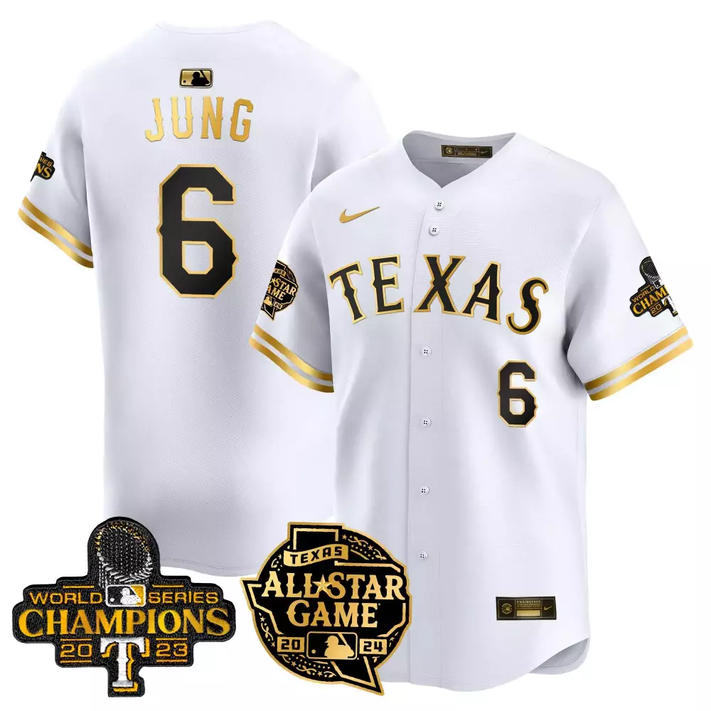 Jung 6 Texas Rangers 2024 Men's All Stitched Vapor Jersey | With 24 Patch | Stylish Fan Gear | For Men