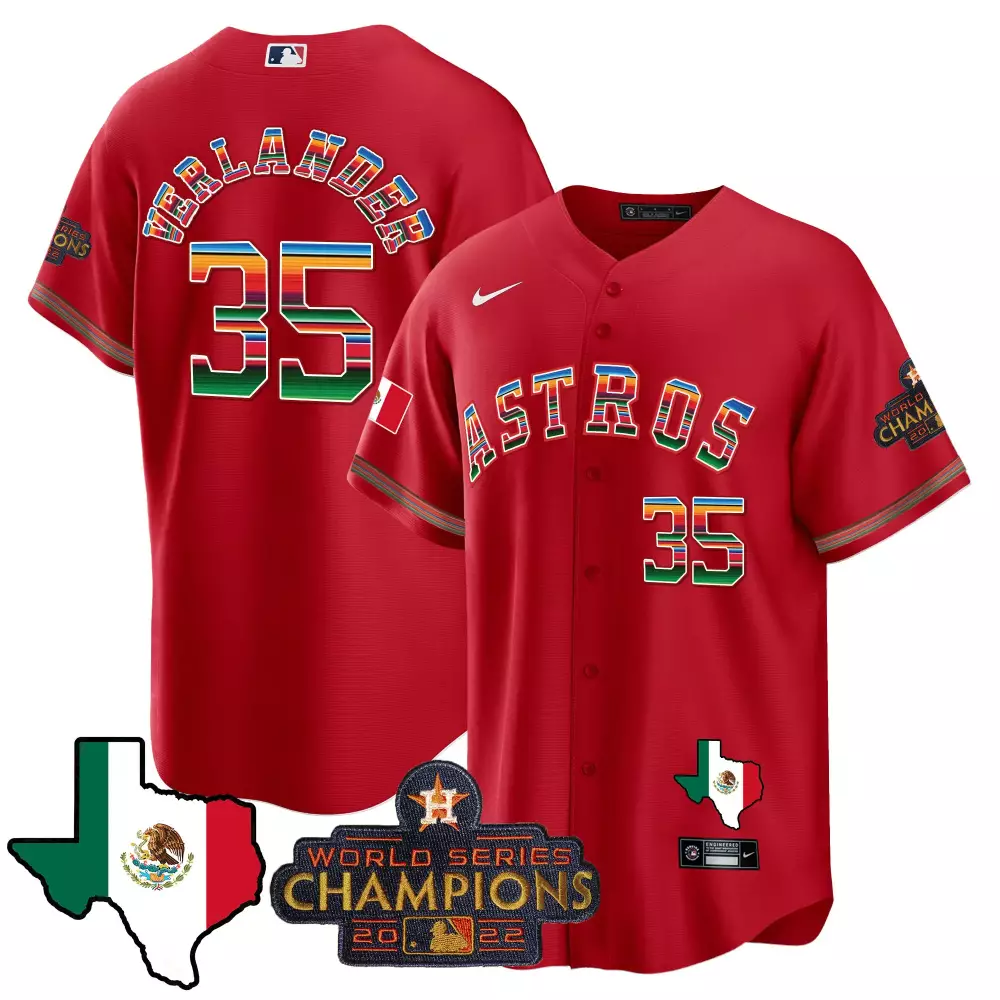 Justin Verlander 35 Houston Astros Red All Stitched Vapor Jersey | 2022 World Series Champions | Limited Edition Fan Gear | For Men, Women & Youth