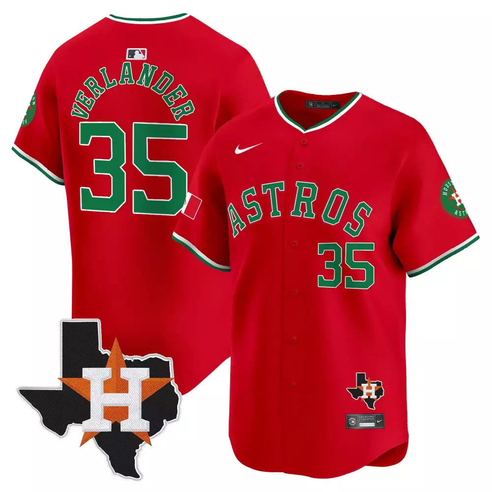 Justin Verlander 35 Houston Astros Red All Stitched Vapor Jersey | 2022 World Series Champions | Limited Edition Fan Gear | For Men, Women & Youth