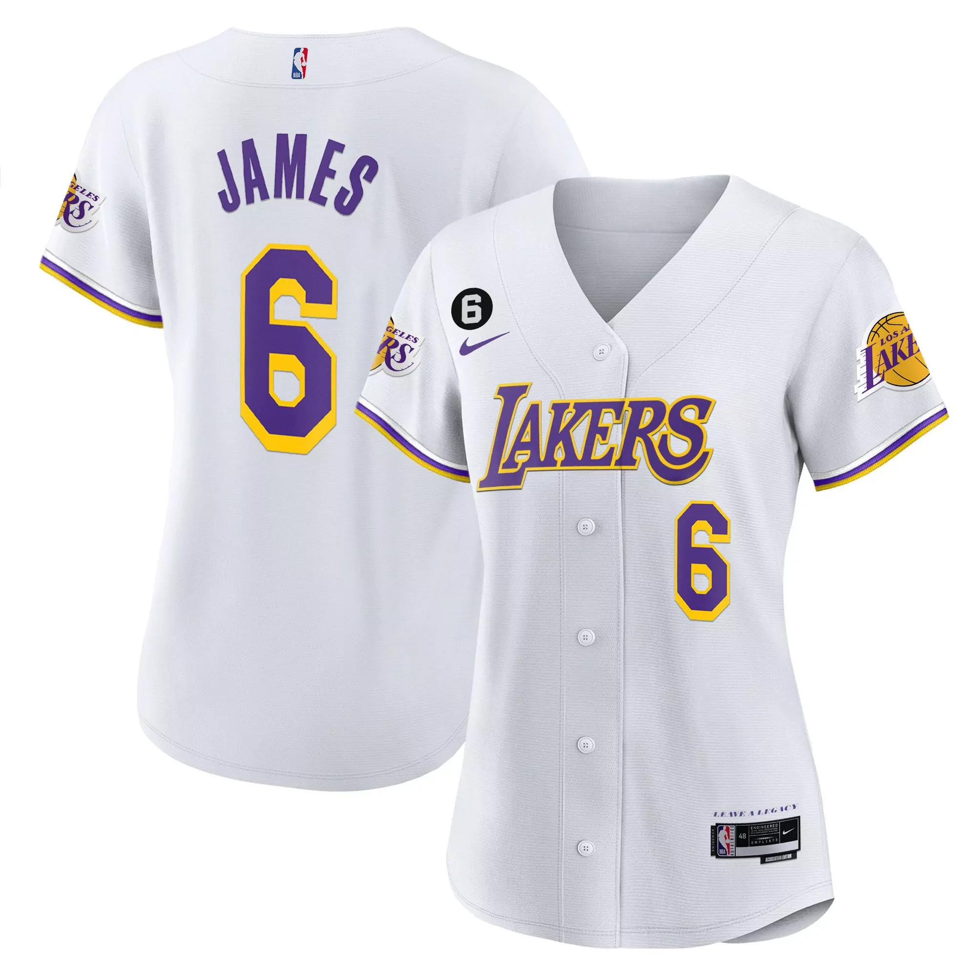 lebron james 6 los angeles lakers women s purple all stitched vapor jersey 2023
