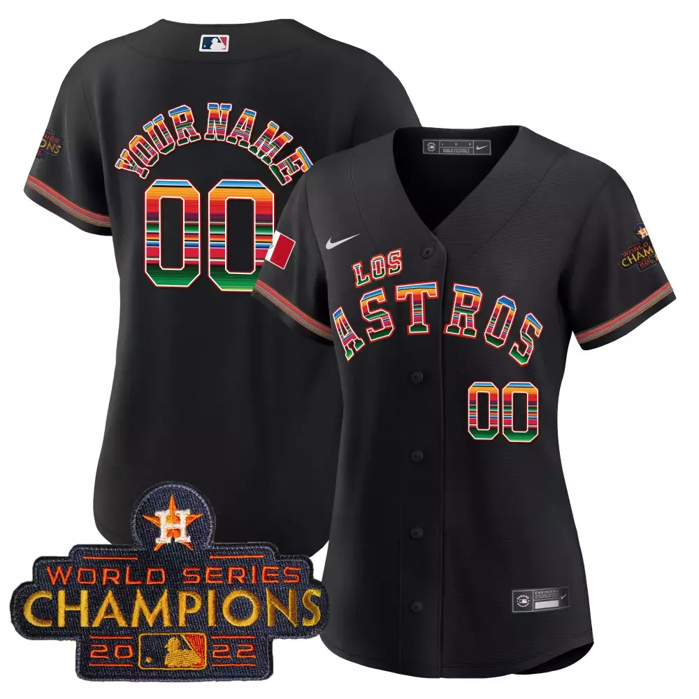 los astros 2022 world series champions jersey all stitched black men s style name patch