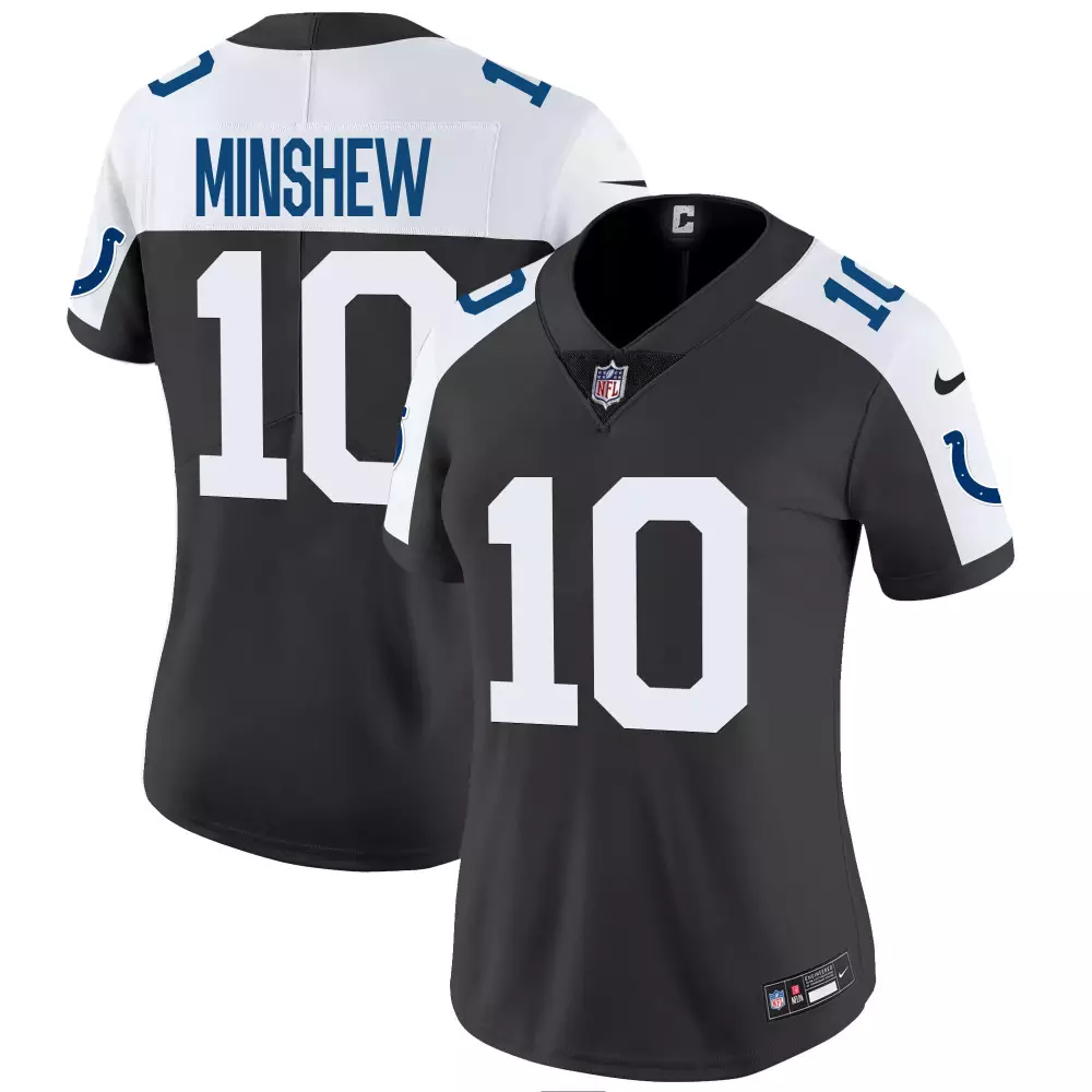 minshew 10 indianapolis colts women s black all stitched vapor limited jersey