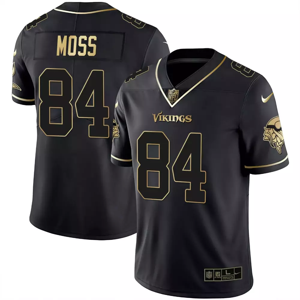 Moss 84 Minnesota Vikings Youth Edition Black All Stitched Vapor Jersey | Limited Edition Fan Gear | For Youth