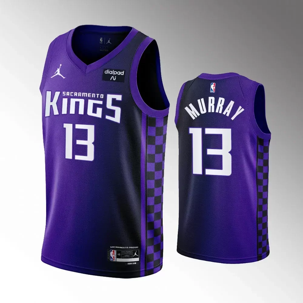 murray 13 sacramento kings 2023 men s all stitched vapor jersey black edition