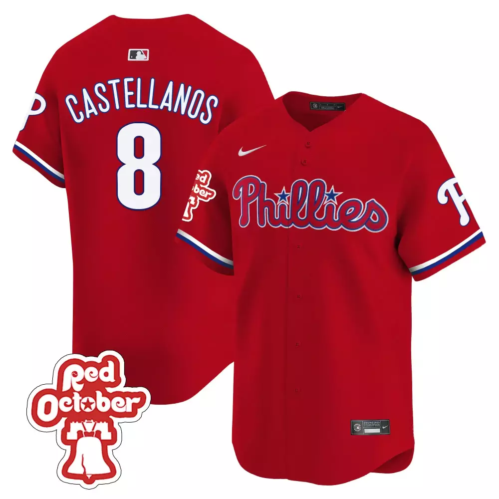 Castellanos Phillies Red October Vapor Premier Jersey | Limited Edition Fan Gear | Perfect Gift Idea | For Men, Women & Youth