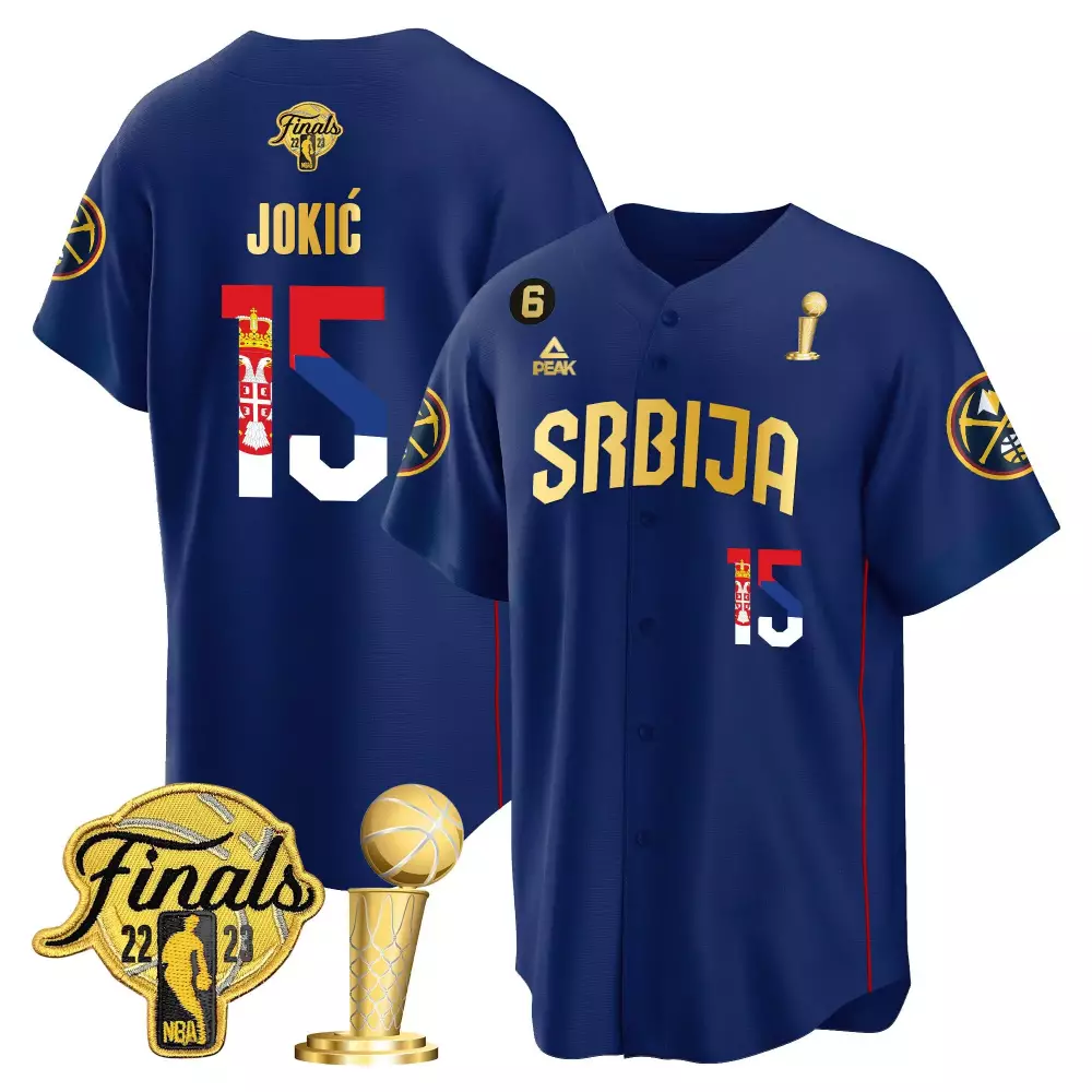 Nikola Jokic 15 Serbia Black Jersey | All Stitched Name Patch | 2023 Men's Style Fan Gear | For Men, Women & Youth