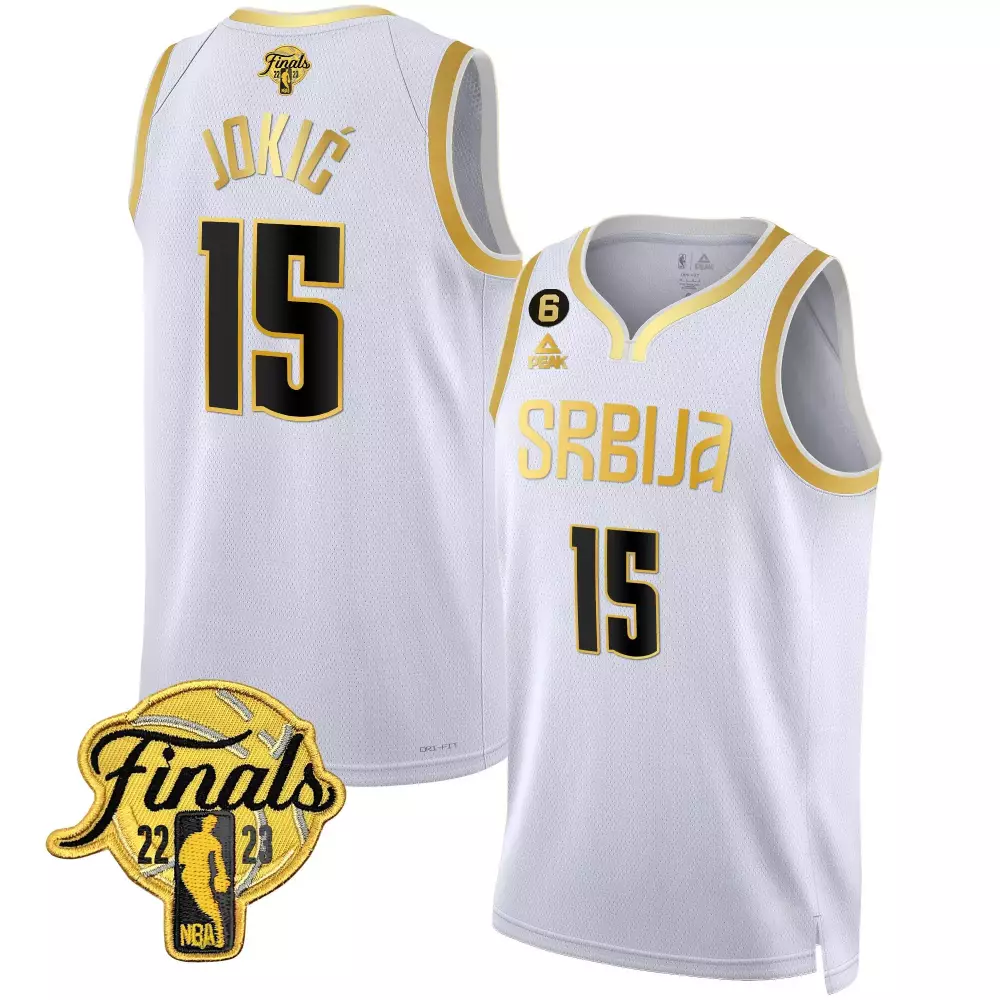 Nikola Jokic 15 Serbia Men's Stitched Jersey | Navy Name Patch | 2023 Fan Gear | For Men, Women & Youth