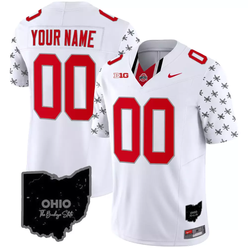 Ohio State Buckeyes 2023 Custom 00 Jersey | All Stitched Black Style Name Patch | For Men, Women & Youth