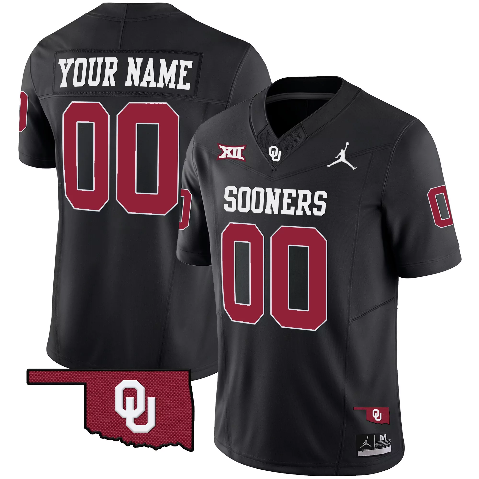 Oklahoma Sooners 100Th Anniversary Men'S Custom All Stitched Jersey White Red