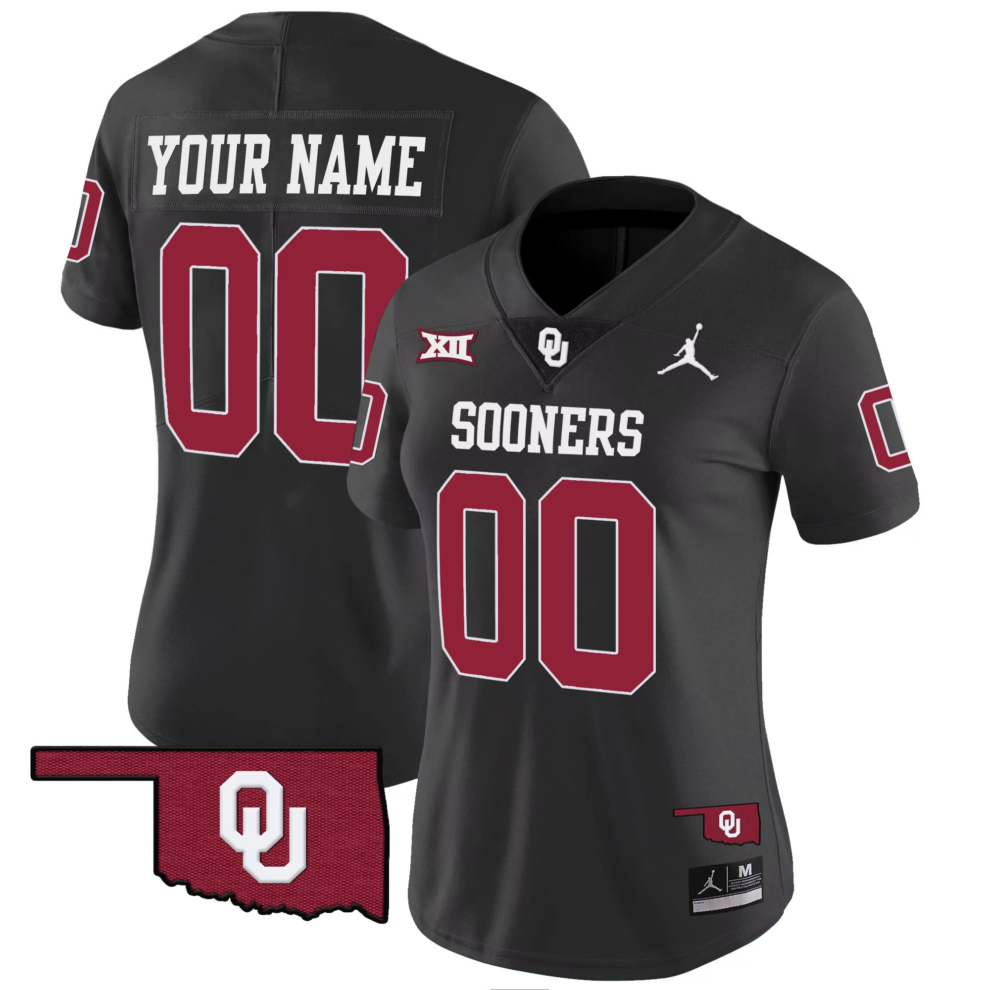 oklahoma sooners custom jersey 00 white 2023 men s all stitched vapor jersey 3