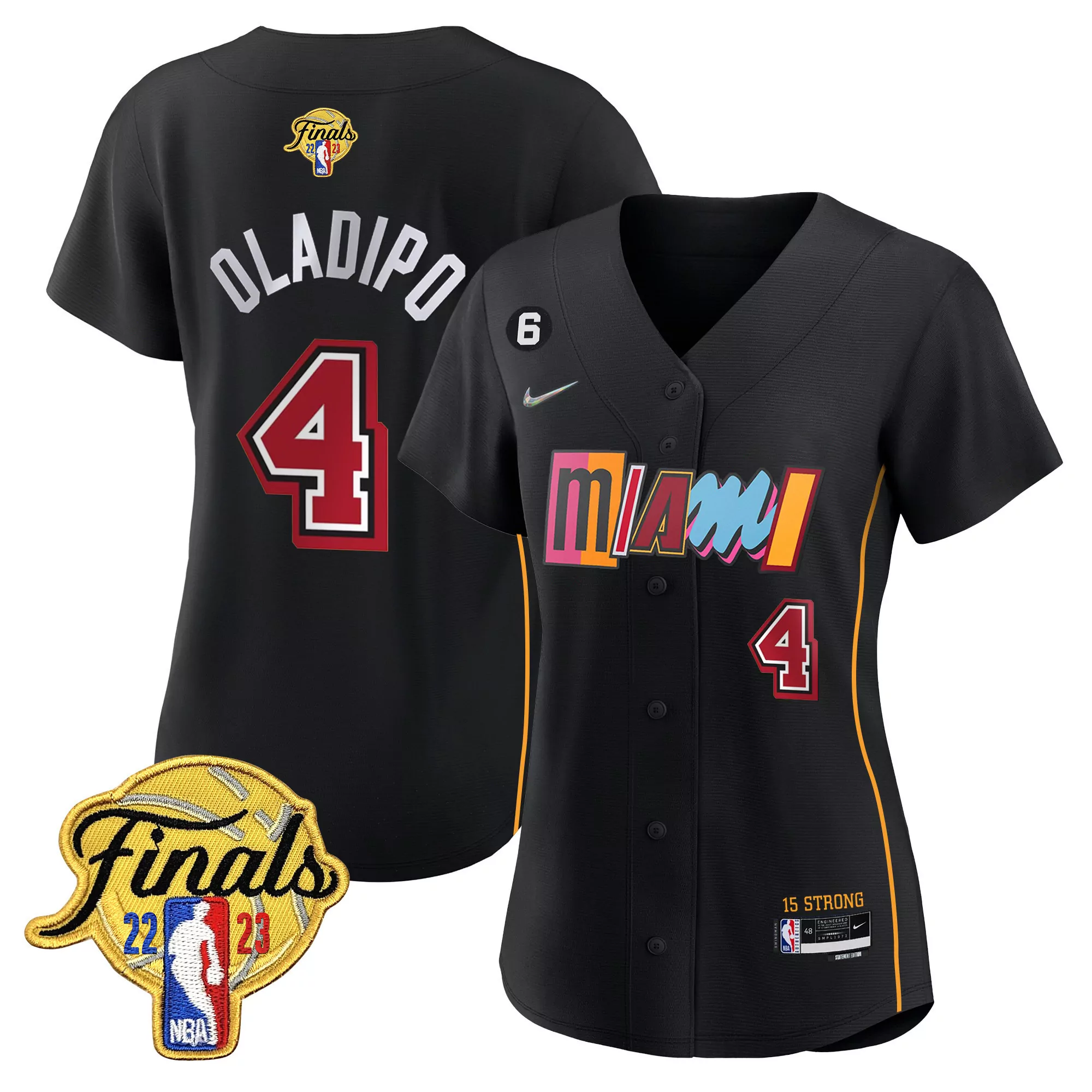 oladipo 4 miami heat 2023 finals patch men s all stitched jersey white