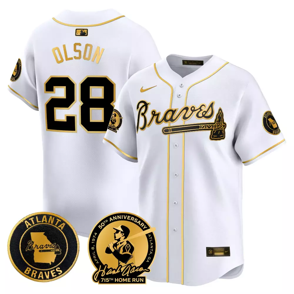 olson 28 atlanta braves 2023 men s stitched vapor jersey white outkast edition