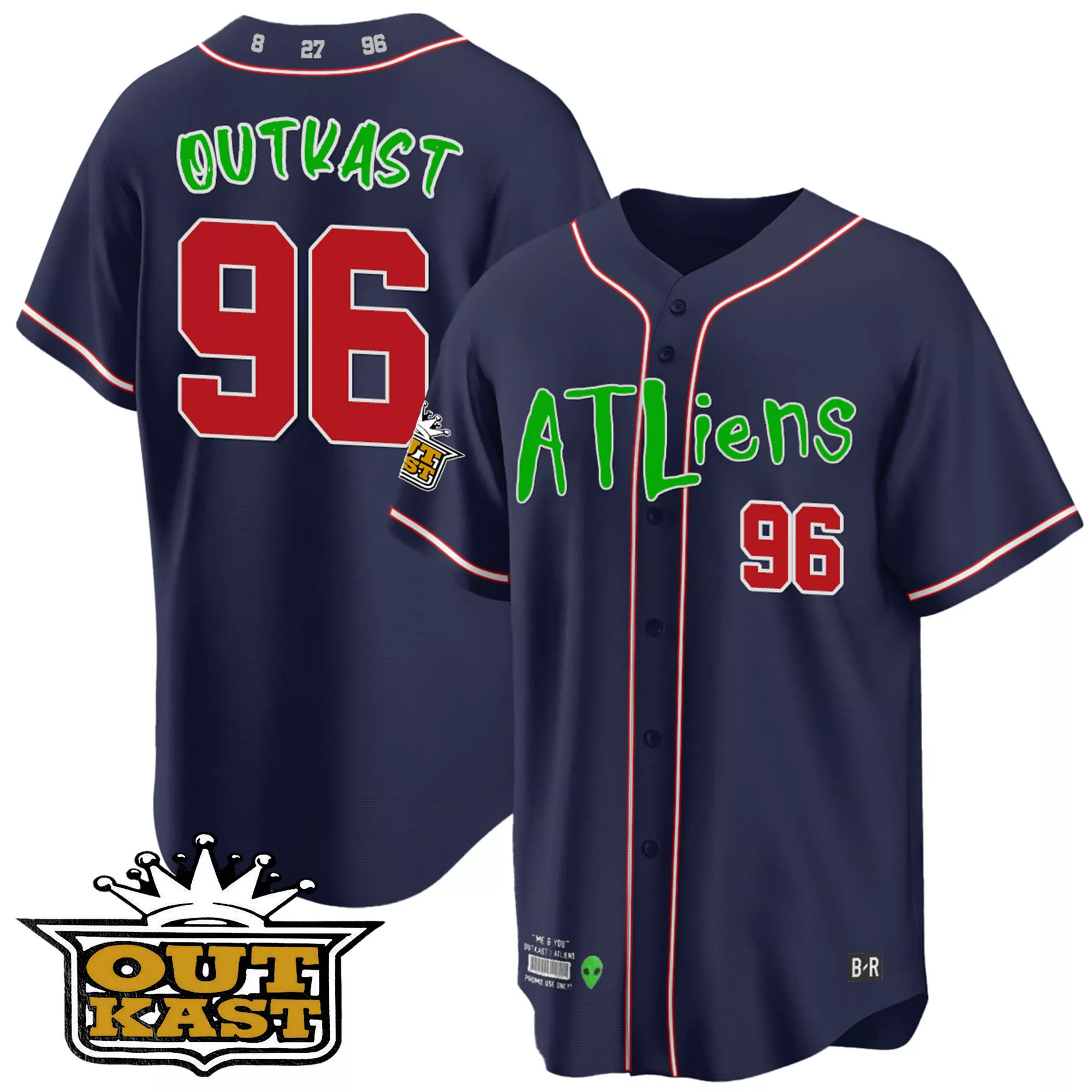 outkast 8 stitched atlliens navy women s jersey 2023