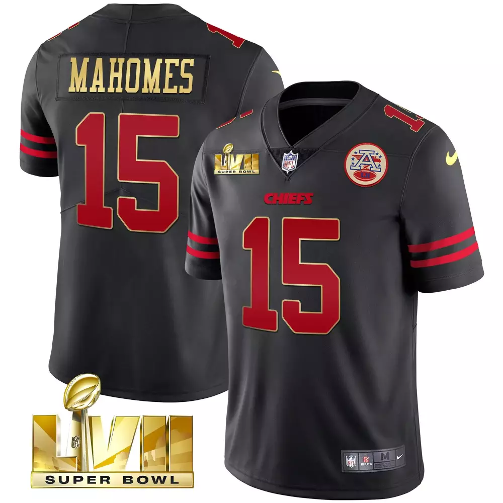 Patrick Mahomes 15 Kansas City Chiefs 2023 Women's Stitched Vapor Jersey | White Super Bowl Edition | Fan Gear | For Men, Women & Youth