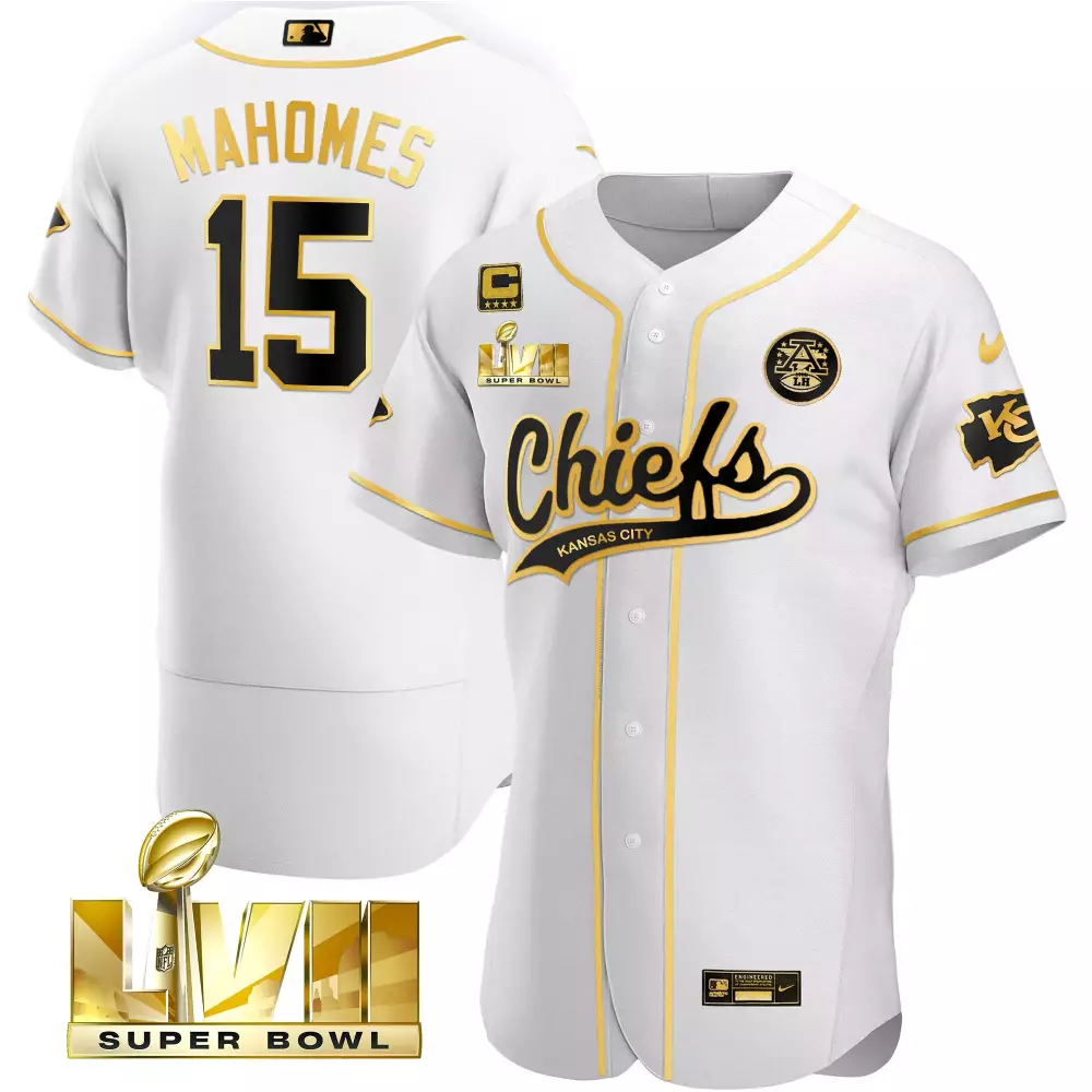 Patrick Mahomes 15 Kansas City Chiefs White Stitched Jersey | Super Bowl LVIII All Gender Style | Fan Gear for All | For Men, Women & Youth