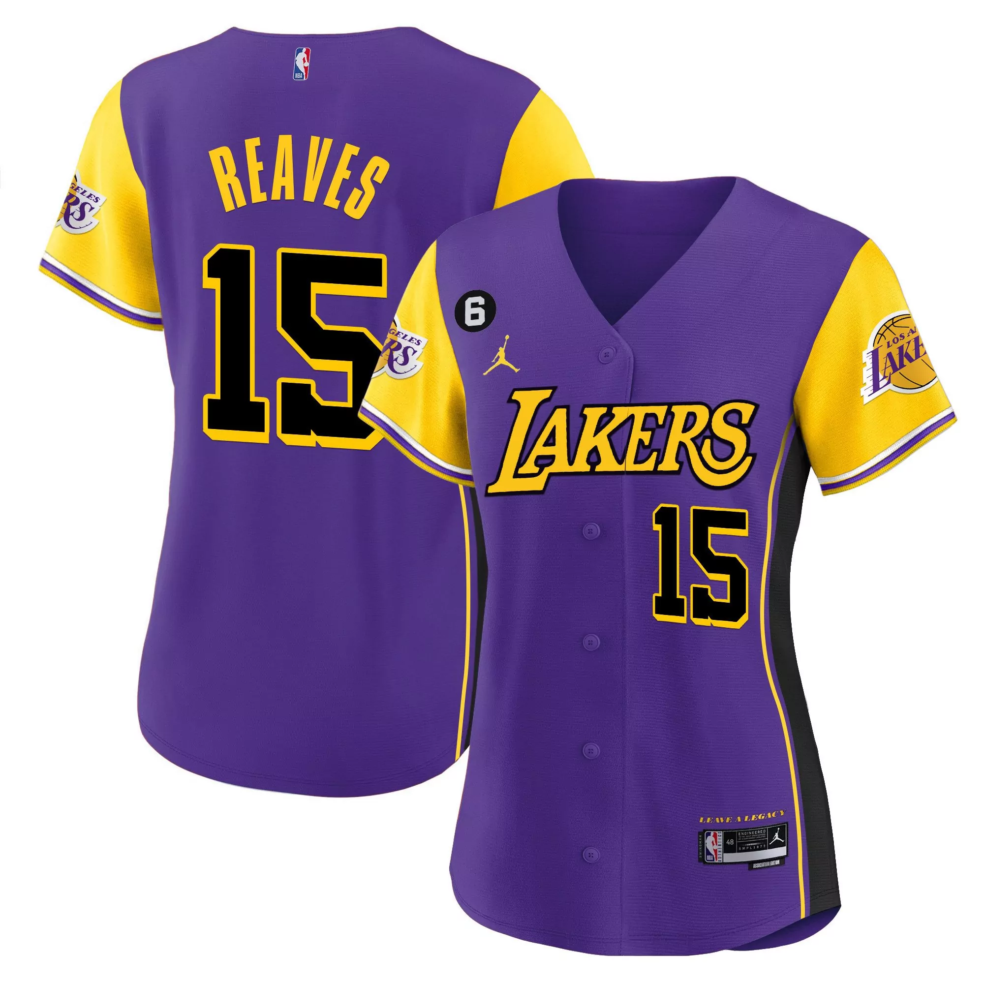 reaves 15 los angeles lakers black stitched jersey men s name patch 2023