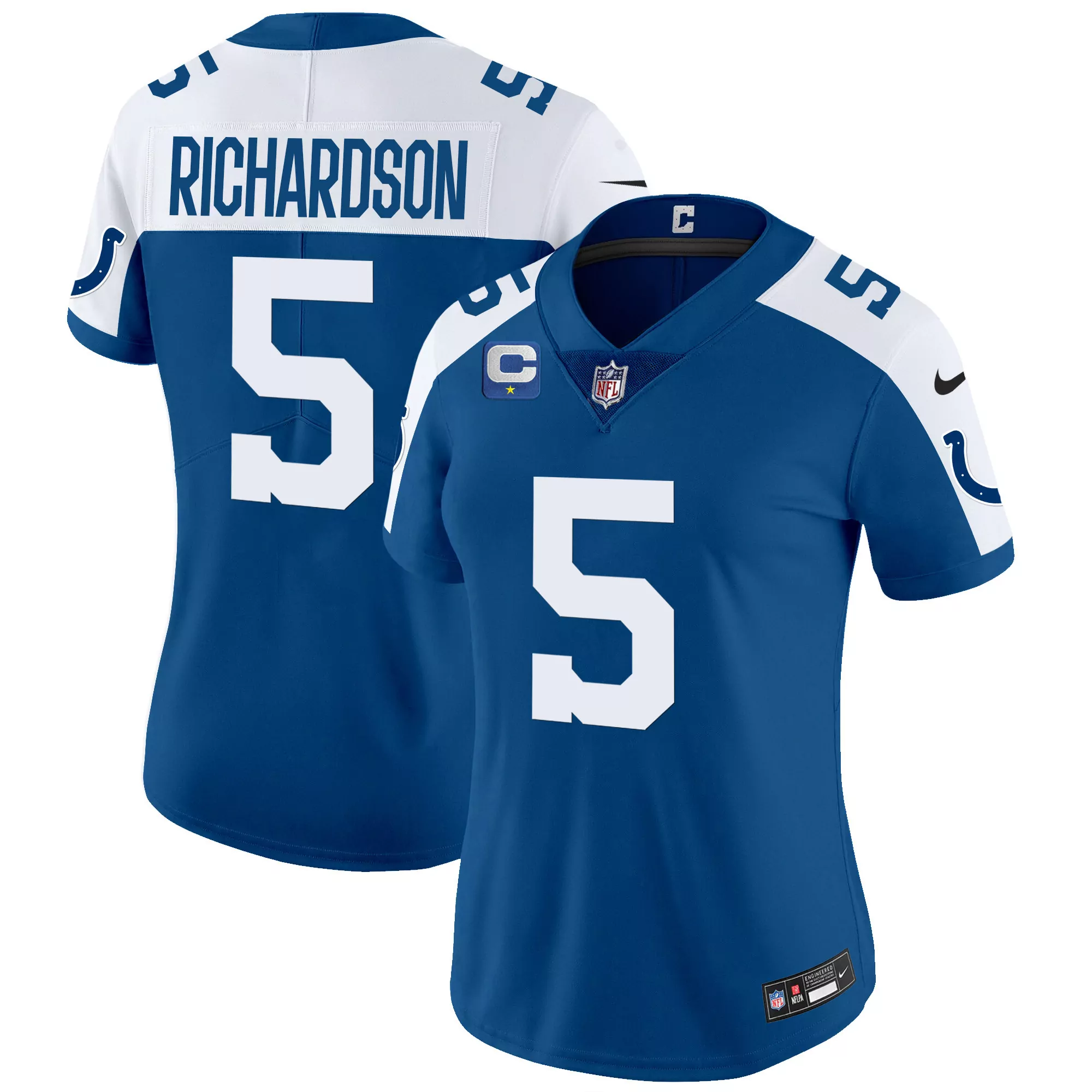 richardson 5 indianapolis colts women s blue all stitched vapor limited jersey 1