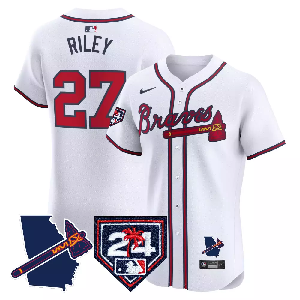 Riley 27 Atlanta Braves 2024 Stitched Vapor Jersey | White Design | Men's Replica Fan Gear | For Men, Women & Youth