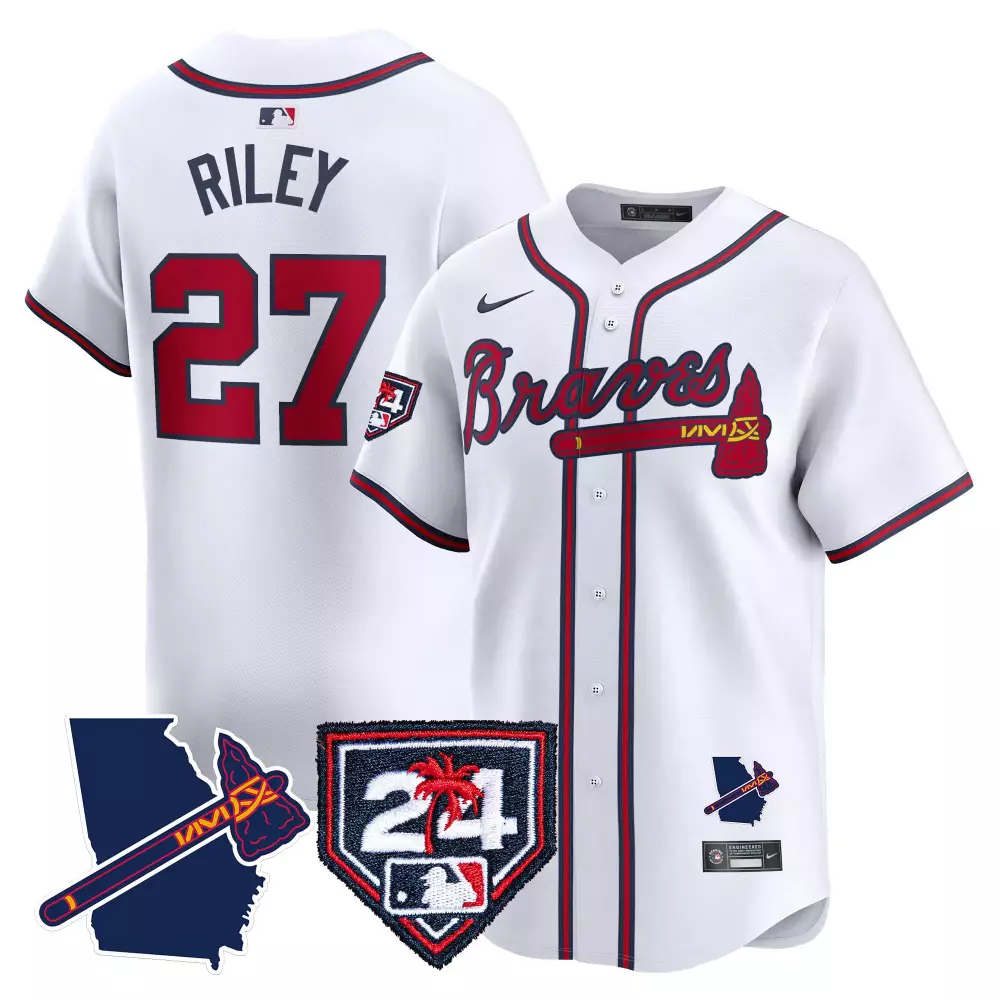 Riley 27 Atlanta Braves 2024 Stitched Vapor Jersey | White Design | Men's Replica Fan Gear | For Men, Women & Youth