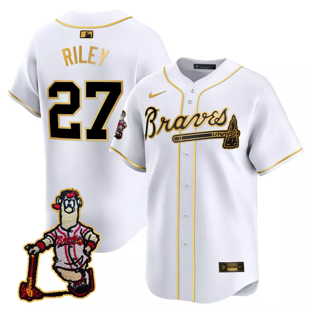 Riley 27 Atlanta Braves White Vapor Jersey | 2021 World Series Champions | 150th Anniversary Edition | For Men, Women & Youth