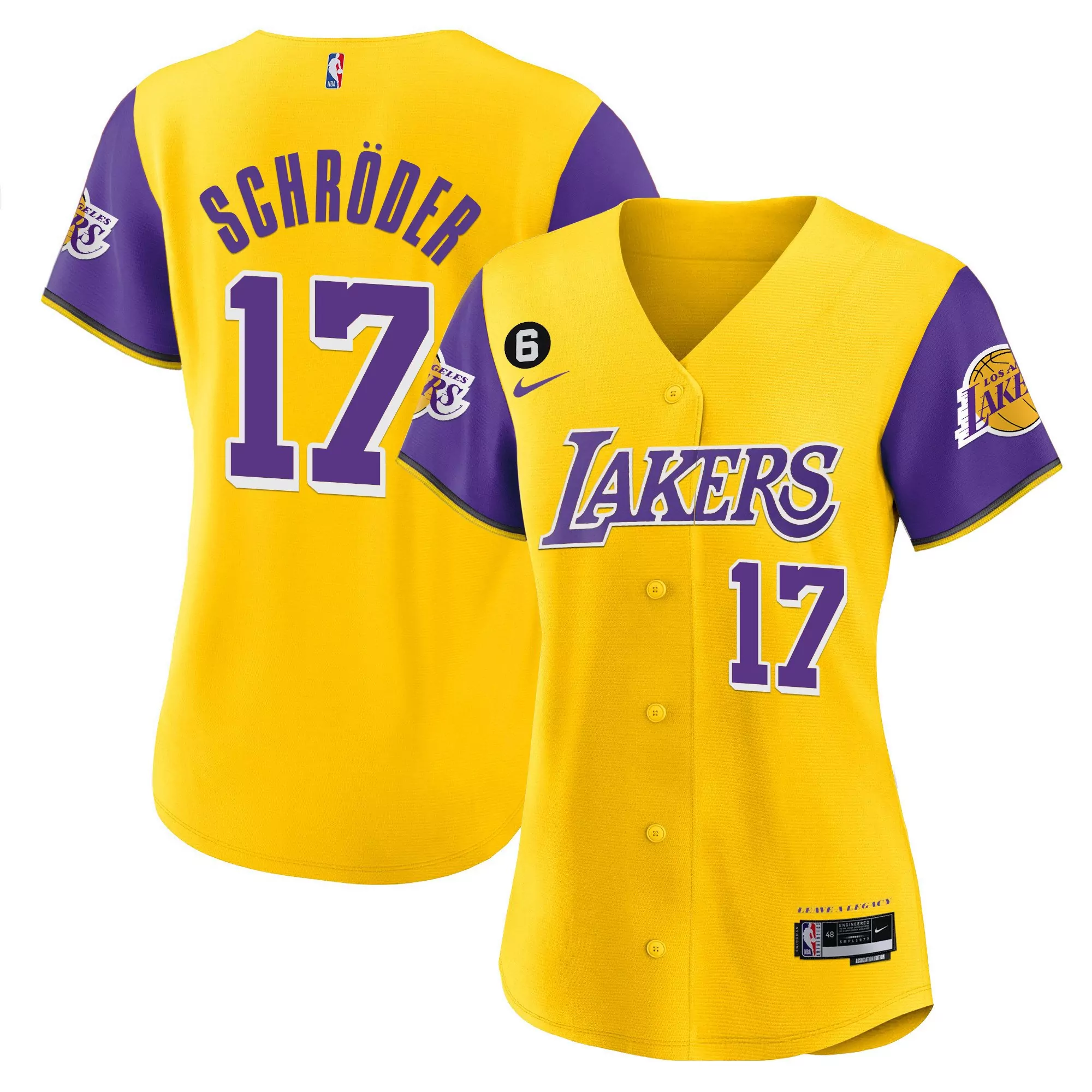 schrder 17 los angeles lakers women s gold all stitched vapor jersey 2023