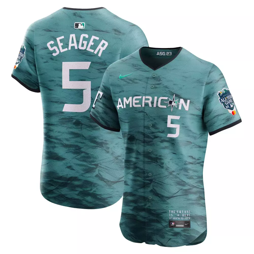 seager 5 american league 2023 teal all stitched vapor jersey