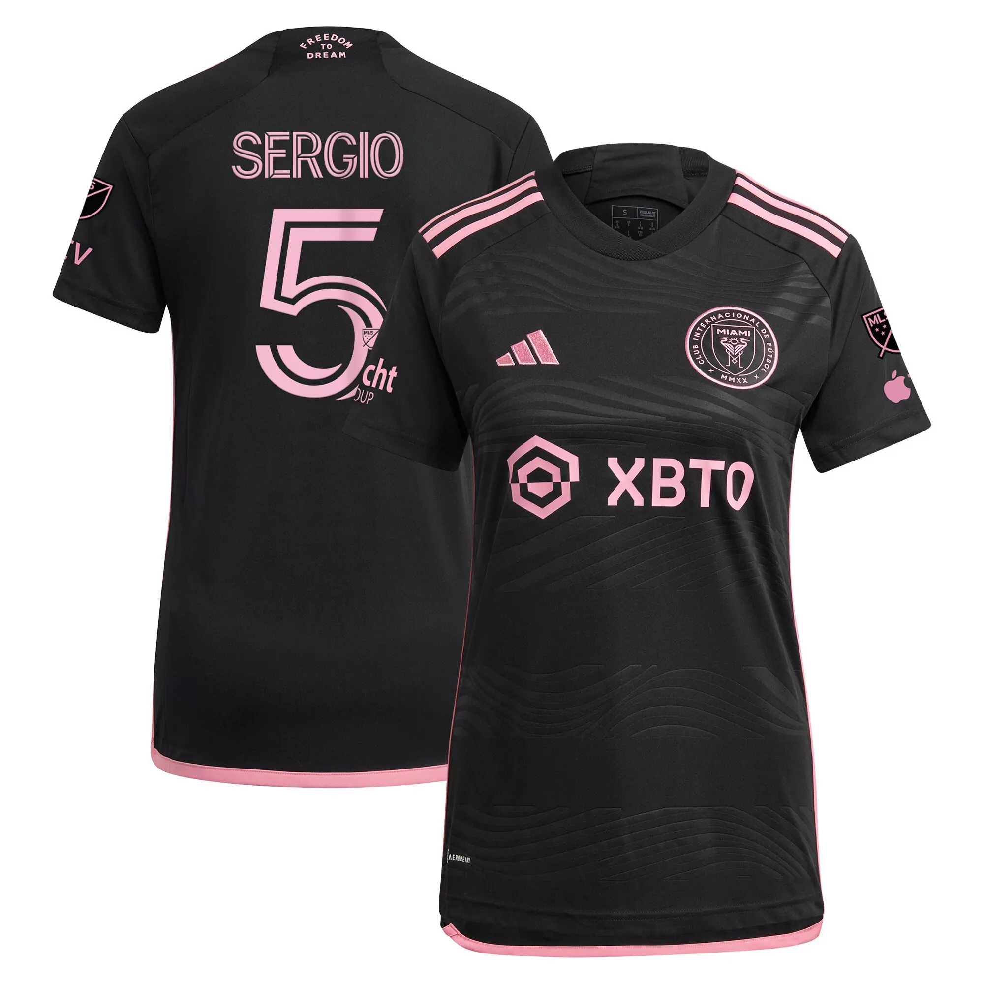 sergio 5 inter miami 2023 pink all stitched vapor jersey